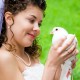 A Beautiful Bride with White Dove